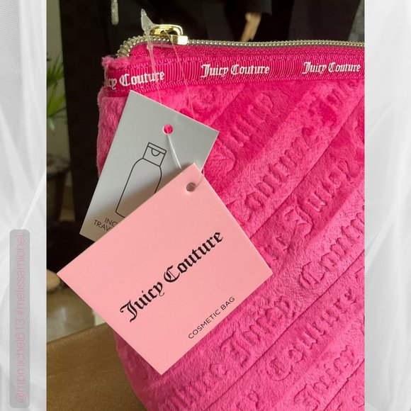 Juicy Couture Pink Velour Cosmetic Bag - Picture 6 of 6